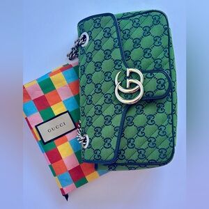 Monogram Multicolor Matelasse Gucci Marmont Bag